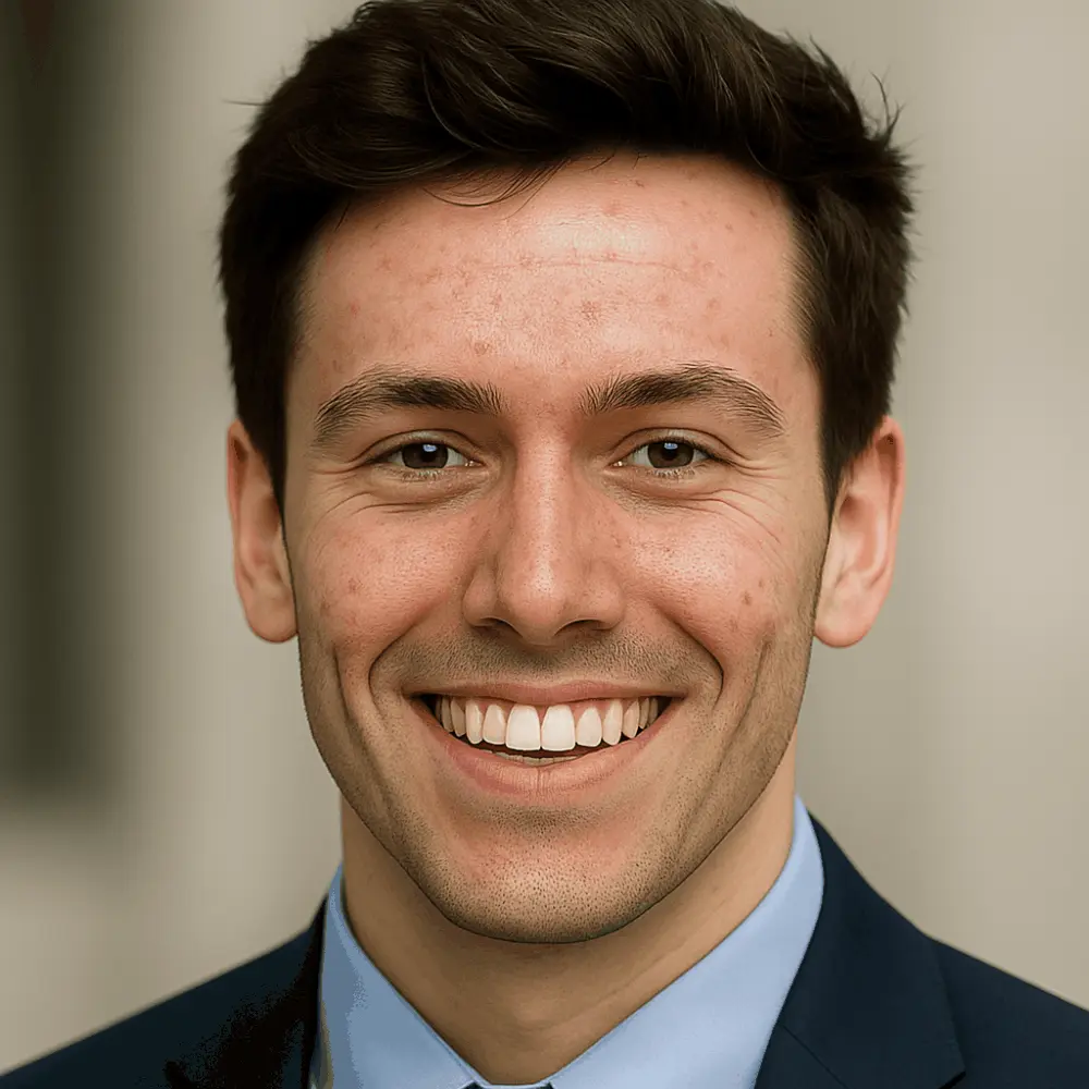 Portrait with acne reduced so attention goes to the smile